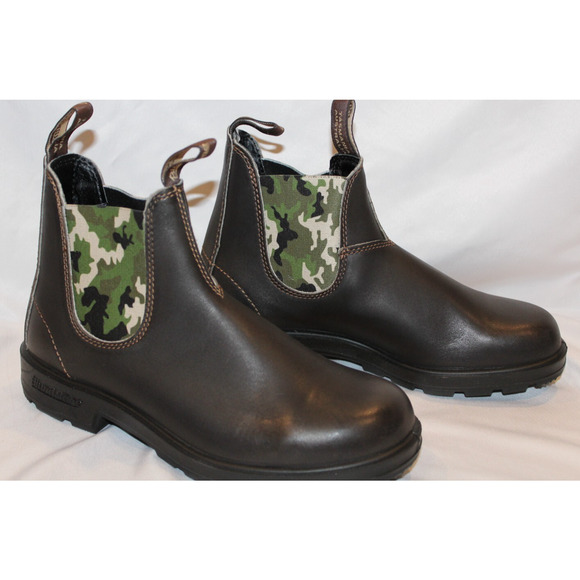 Blundstone 2301 Men's Low Heel Chelsea Boots US 10.5 BROWN GREEN CAMO NIB - Picture 3 of 6